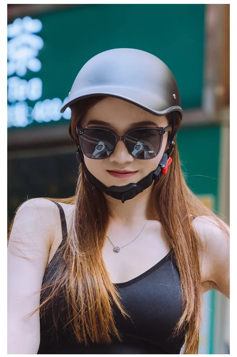 Retro Baseball Helmet with Extended Brim | Unisex Sun Protection