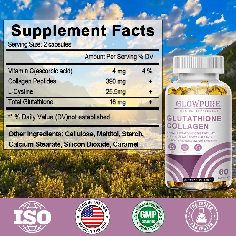 Glutathione Collagen Capsules | Antioxidant & Skin Tone Support
