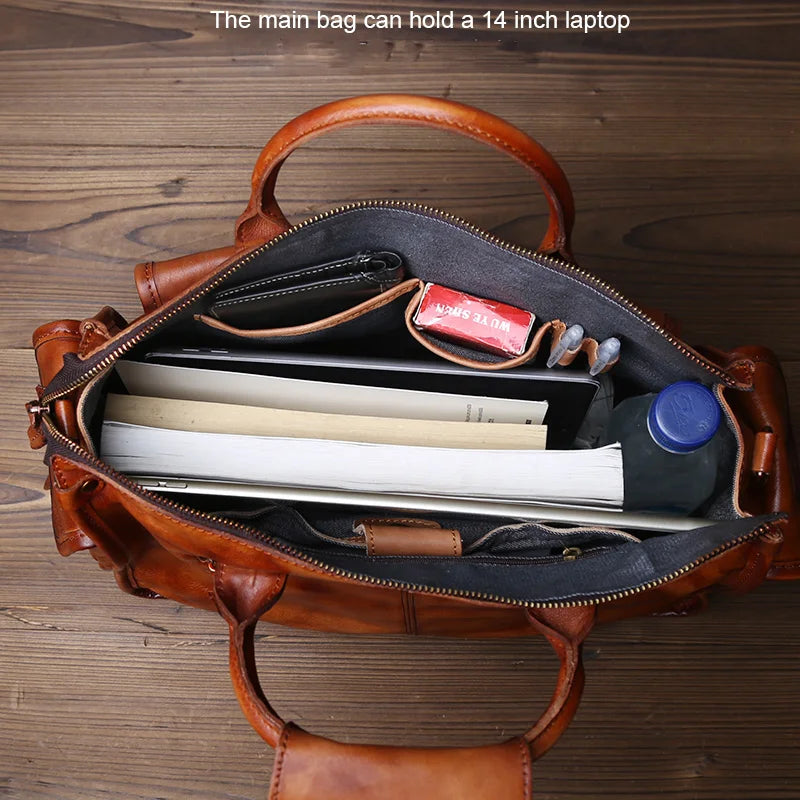 Vintage Handbag | Genuine Leather Crossbody Bag for Men