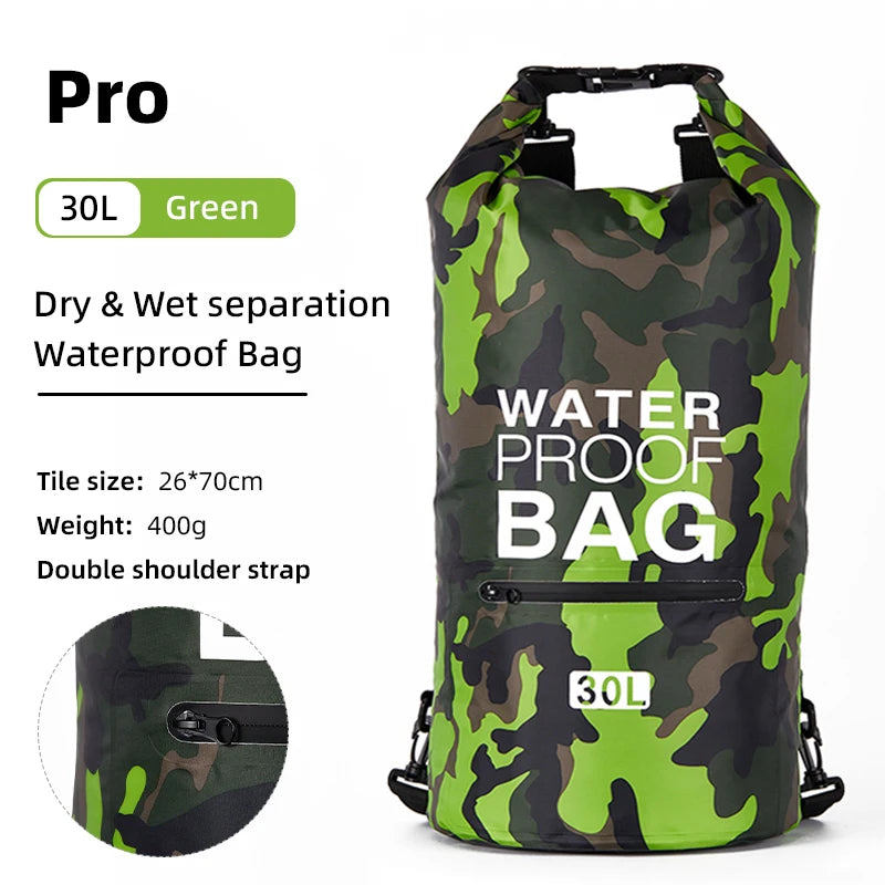 Waterproof Dry Bags & Wet Separation Backpack for Outdoor Activities