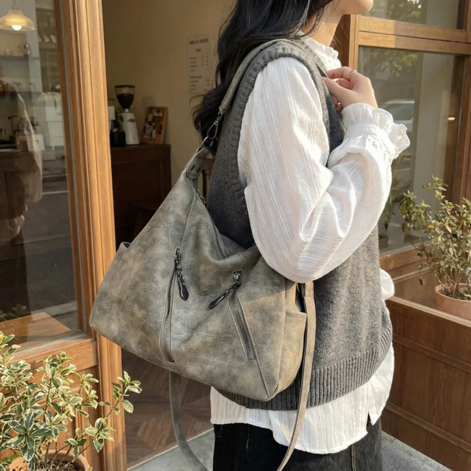 Bolso Bandolera Elegante de Cuero Sintético Suave para Mujer | Con Estilo y Práctico