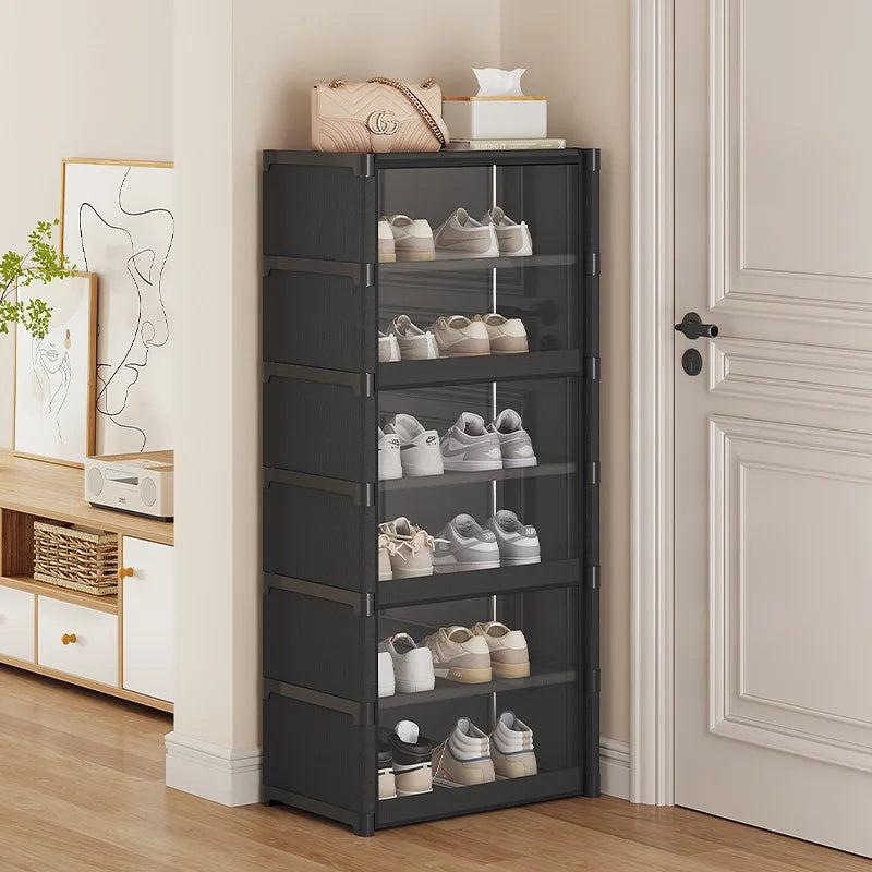 Large Transparent Dustproof Shoe Rack | Store Up to 24 Pairs