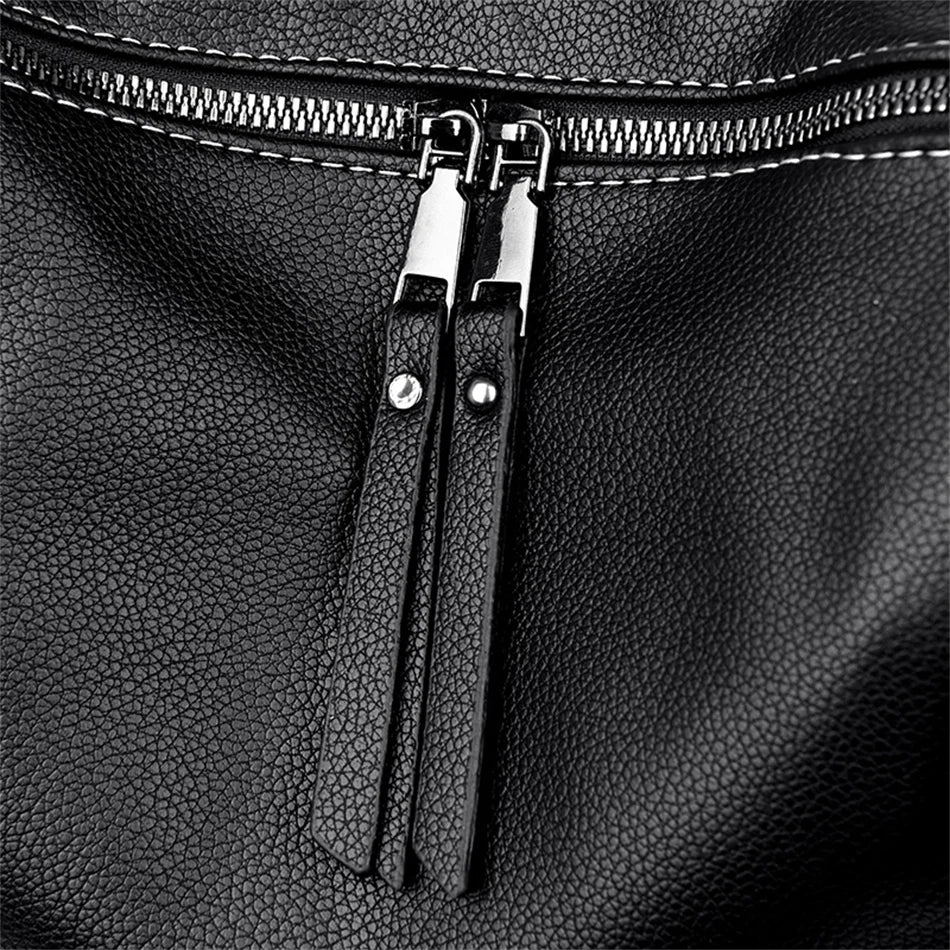 Mochila de cuero impermeable elegante para estudiantes jóvenes | Duradera y a la moda