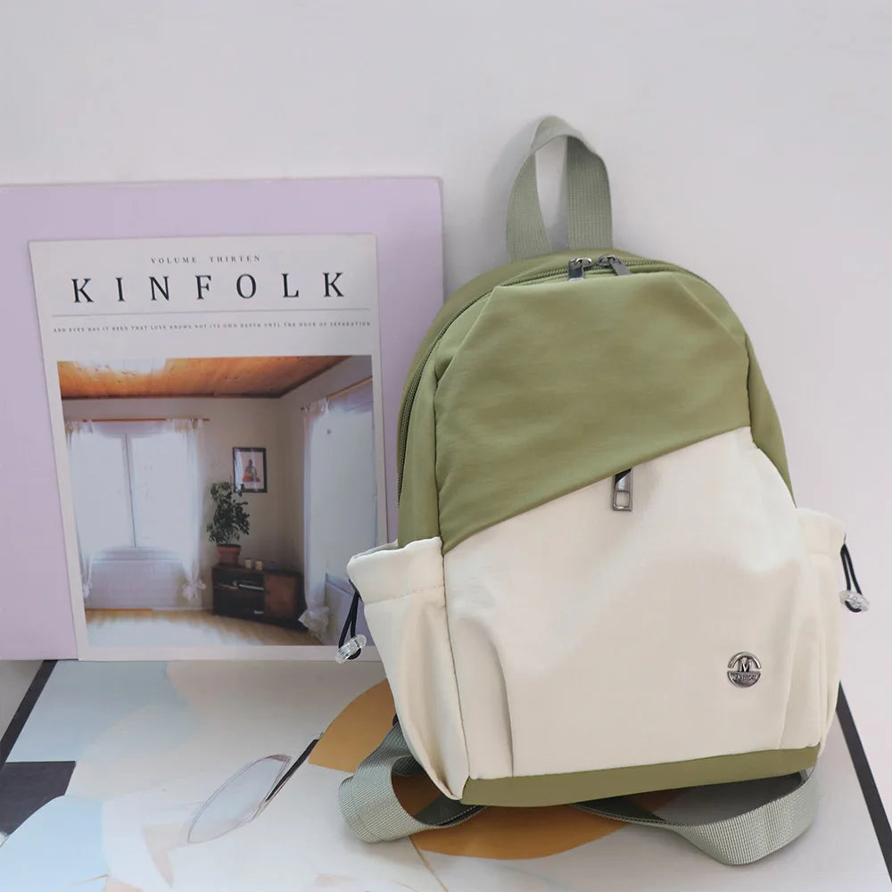 High-Capacity Women's Nylon Backpack | Lightweight Casual Schoolbag