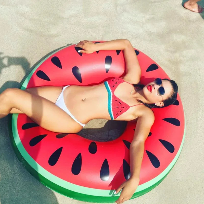Inflatable Pineapple Watermelon Pool Float | Summer Fun Swim Ring