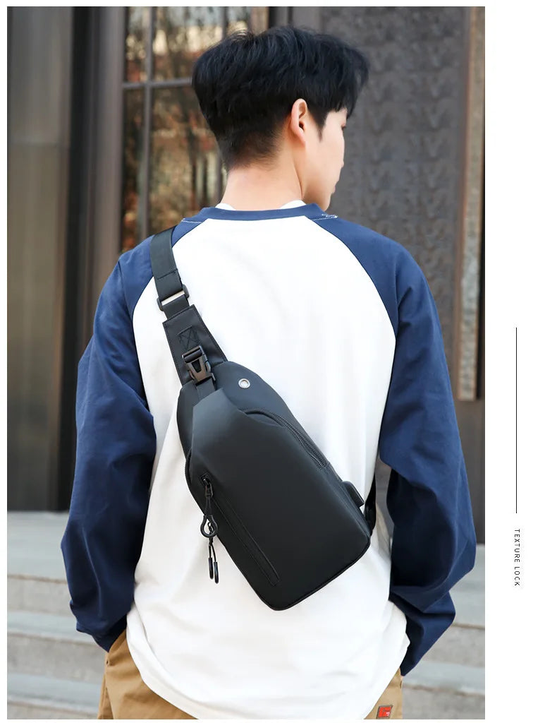 Stylish Men's Chest Bag | Casual One Shoulder Crossbody Design