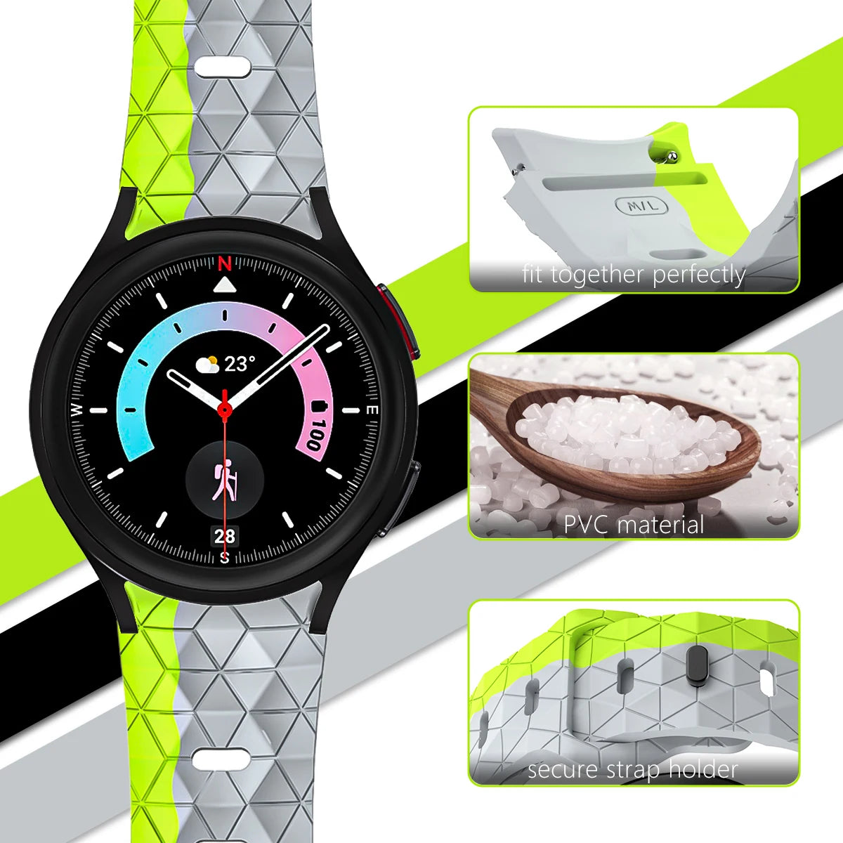 Stylish Silicone Sport Band for 20mm Watches | Comfortable Fit