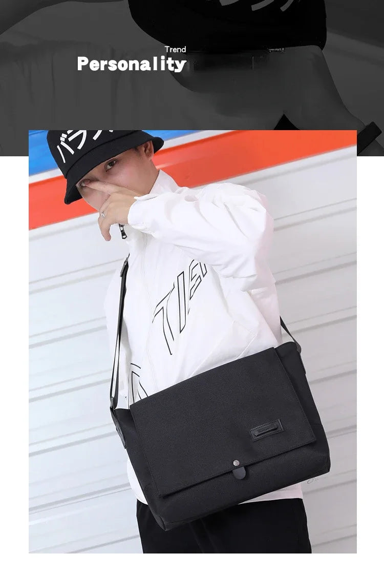 Bolso Bandolera de Lona para Hombre | Elegante Bolso de Mano para Negocios y Ocio