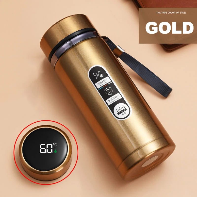 Stainless Steel Thermos Bottle with LED Temperature Display