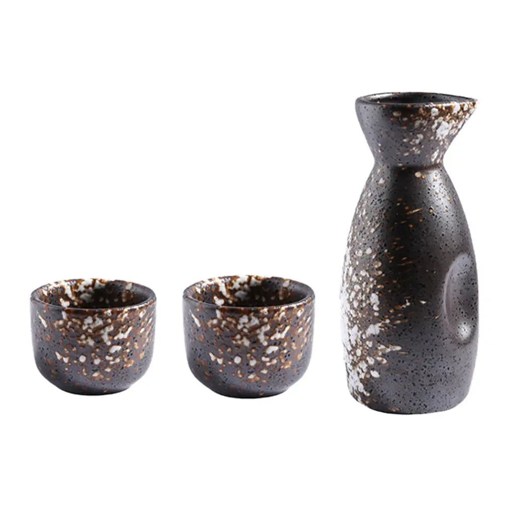 Japanese Style Ceramic Sake and Wine Set | Retro Design Drinkware