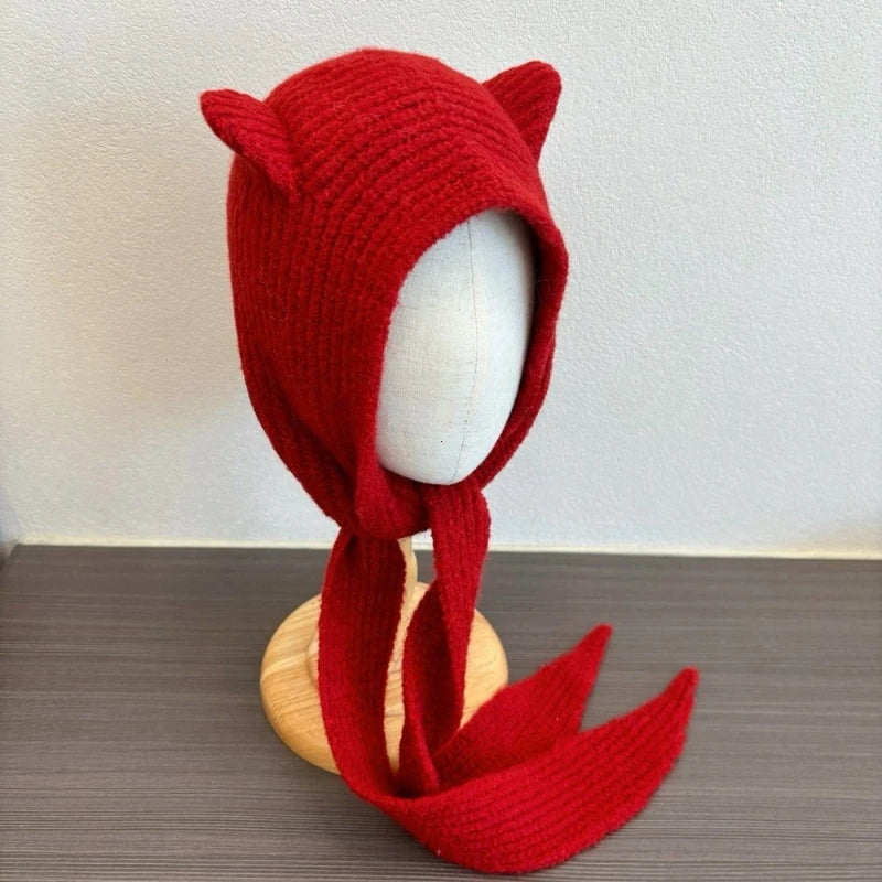 Women's Knitted Balaclava Hat | Warm Autumn Winter Scarf Beanie
