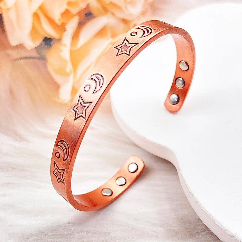 Exquisite Copper Cuff Bracelets for Women & Men | Adjustable Jewelry