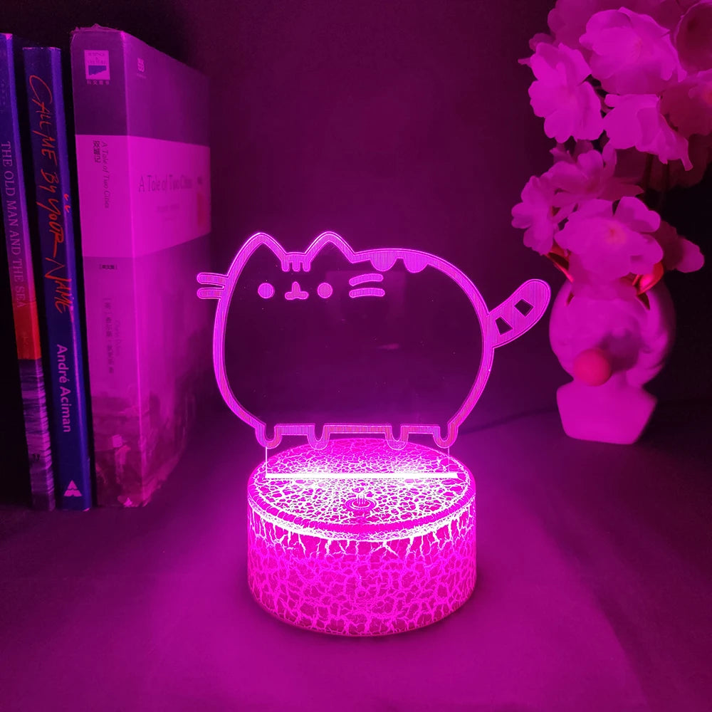 Cute 3D Cat Illusion Lamp | Adorable Nightlight for Cozy Spaces