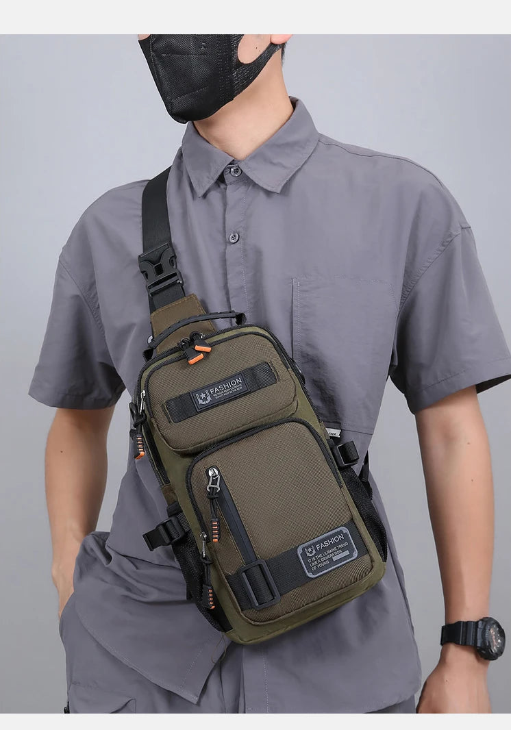 Men's Fashion Oxford Waist Pack | Versatile Casual Chest Bag