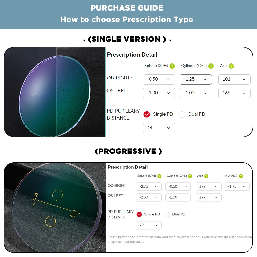 Stylish Women's Multifocal Glasses | Photochromic Prescription Lenses