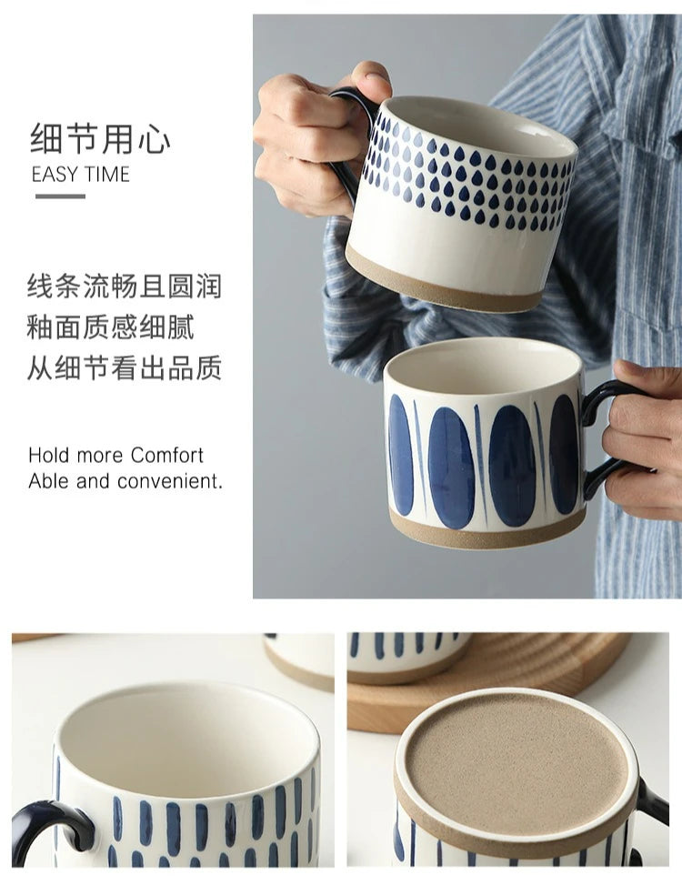 Taza de café de cerámica estilo japonés | Vajilla elegante para todos