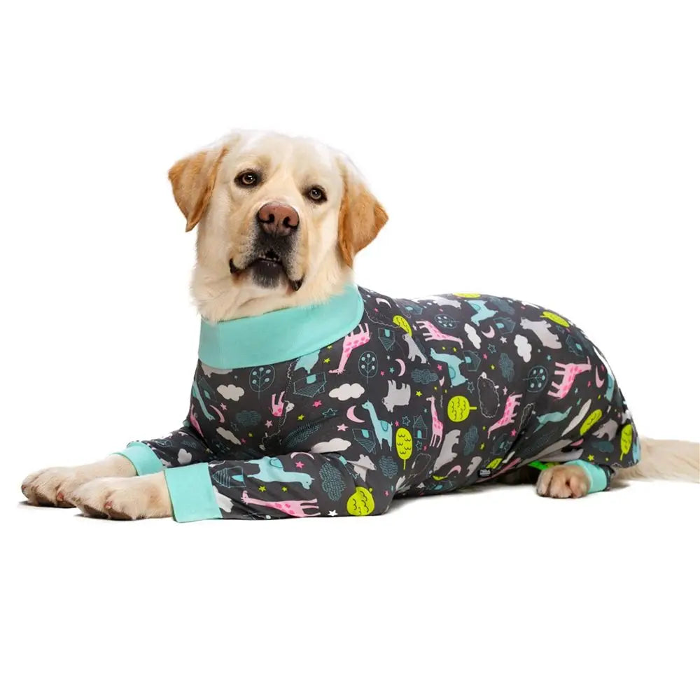 Cartoon Pet Recovery Suit | Comfortable Dog Pajamas for Healing