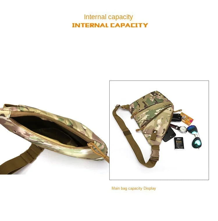 Men's Camouflage Tactical Chest Bag | Waterproof Crossbody Bag