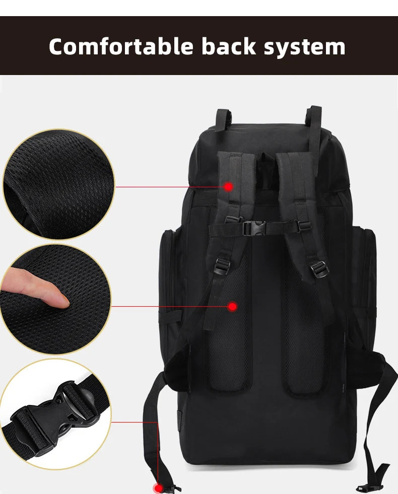 Large 130L Hiking Camping Backpack | Durable Outdoor Rucksack