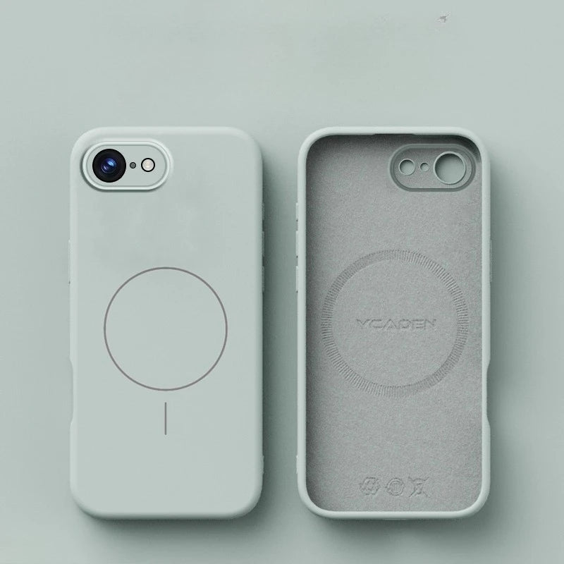Liquid Soft Silicone MagSafe Magnetic Case for iPhone Models
