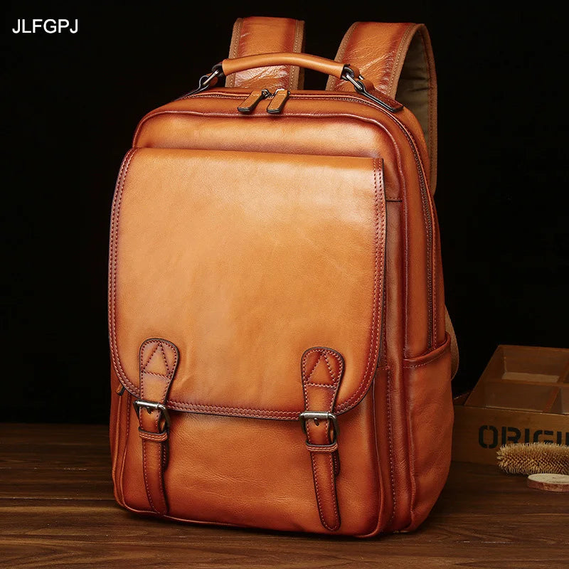 Men's Advanced Leather Backpack | Large Capacity Casual Bag