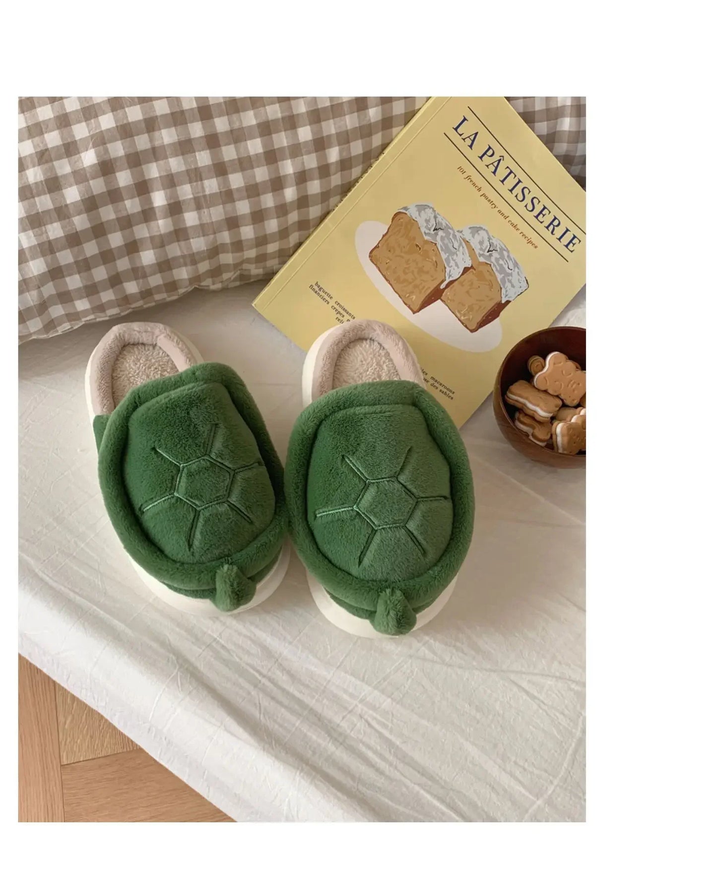 Cute Turtle Plush Slippers | Soft Warm Indoor Winter Footwear