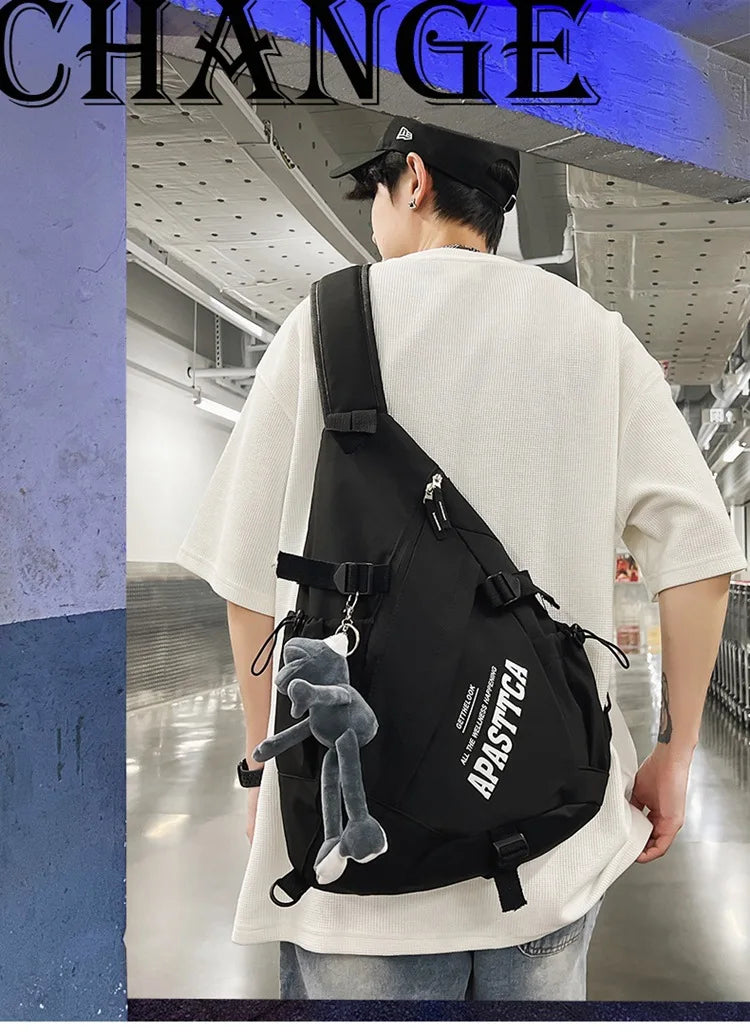 Outdoor Motorcycle Sport Travel Crossbody Bag Tactical Multifunction Waterproof Single Shoulder Backpack Unisex Casual Chest Bag