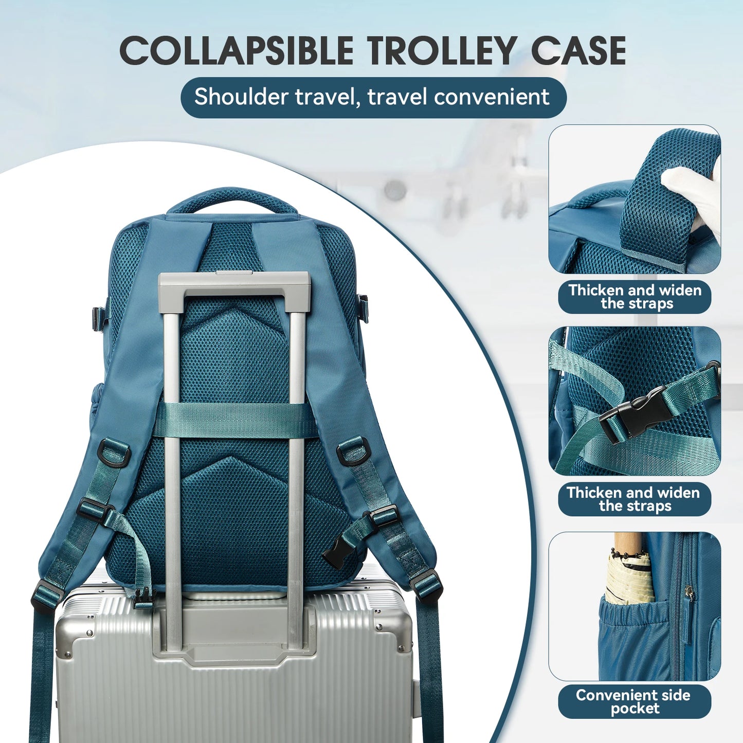 Lightweight Travel Vacuum Backpack - Airline Approved 40x29x15cm