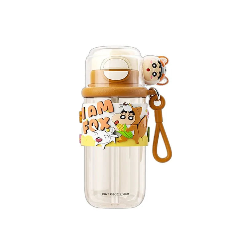 Cute Cartoon Straw Cup for Kids | Leakproof Outdoor Water Bottle