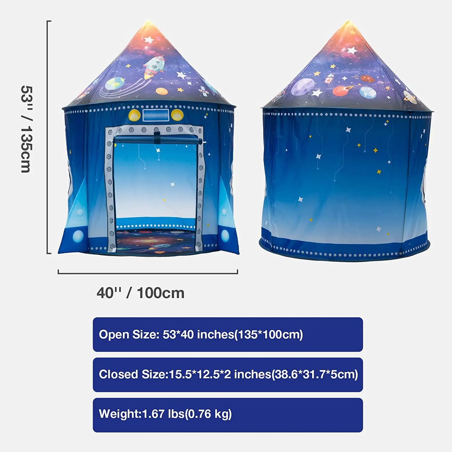 Rocket Ship Kids Tent | Fun Indoor & Outdoor Playhouse