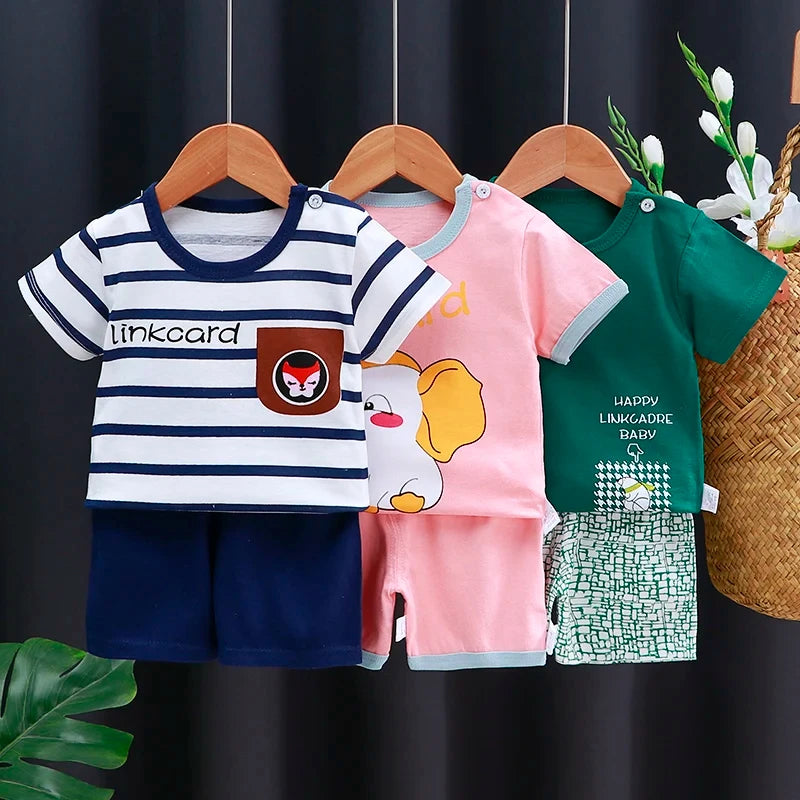 Kids Summer Clothing Set | Adorable Cartoon T-Shirt & Shorts