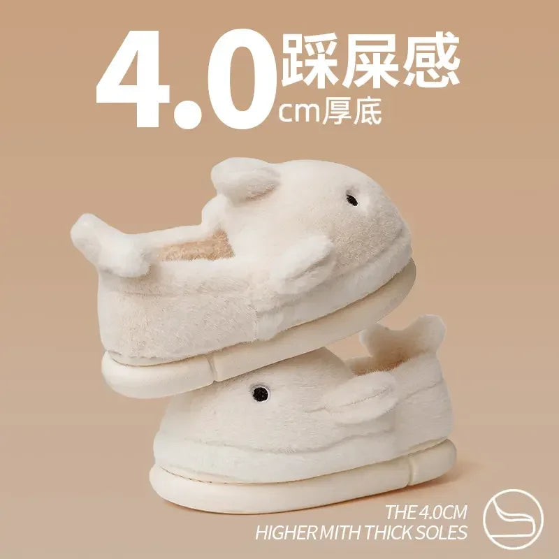 Cozy Shark Pattern Home Slippers for Men & Women | Warm Comfort