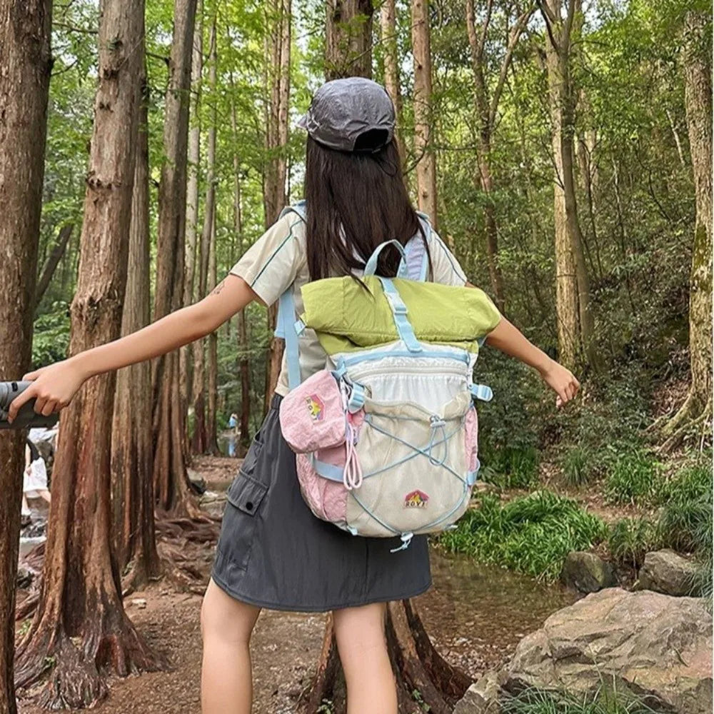 Waterproof Color-Blocked Large-Capacity Outdoor Backpack