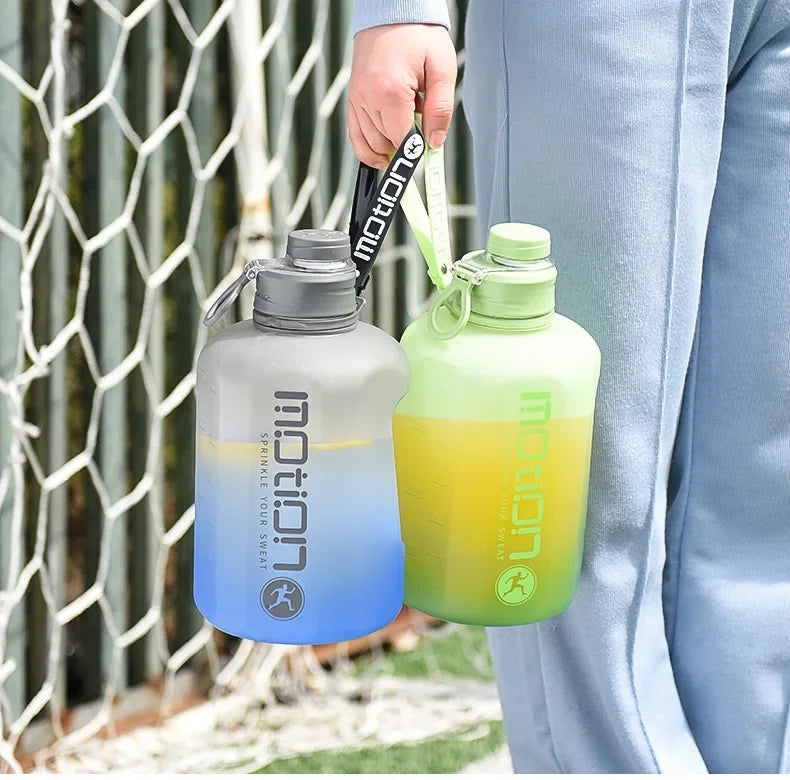 2 Liter Sports Water Bottle with Straw | Large Capacity Fitness Kettle