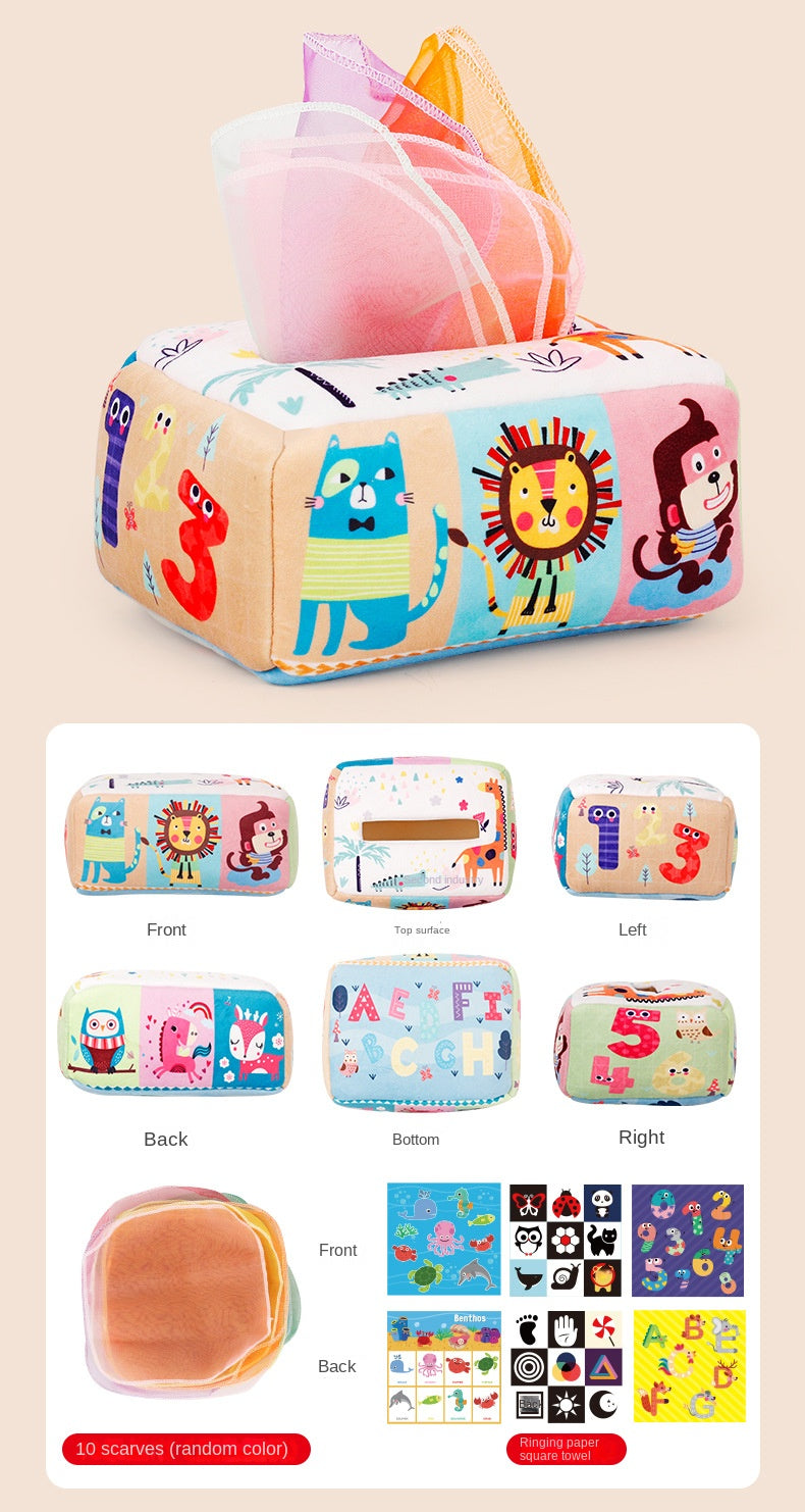 Baby Montessori Magic Tissue Box | Sensory Learning Toy