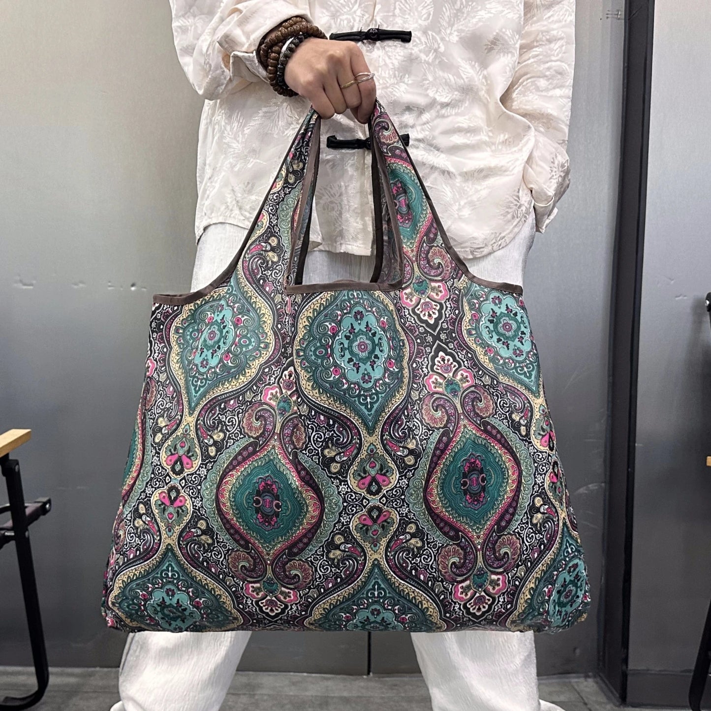 Bolso de Hombro de Gran Capacidad | Bandolera Ligera y Plegable