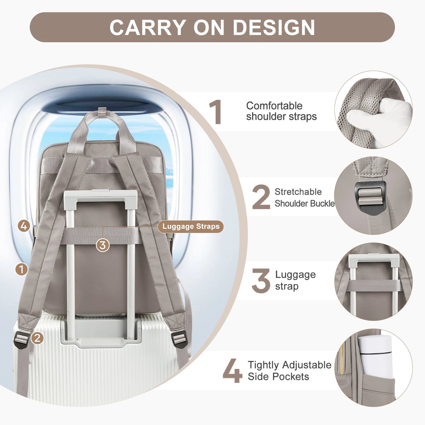 Stylish Women's Backpack | Large Capacity Travel & College Bag