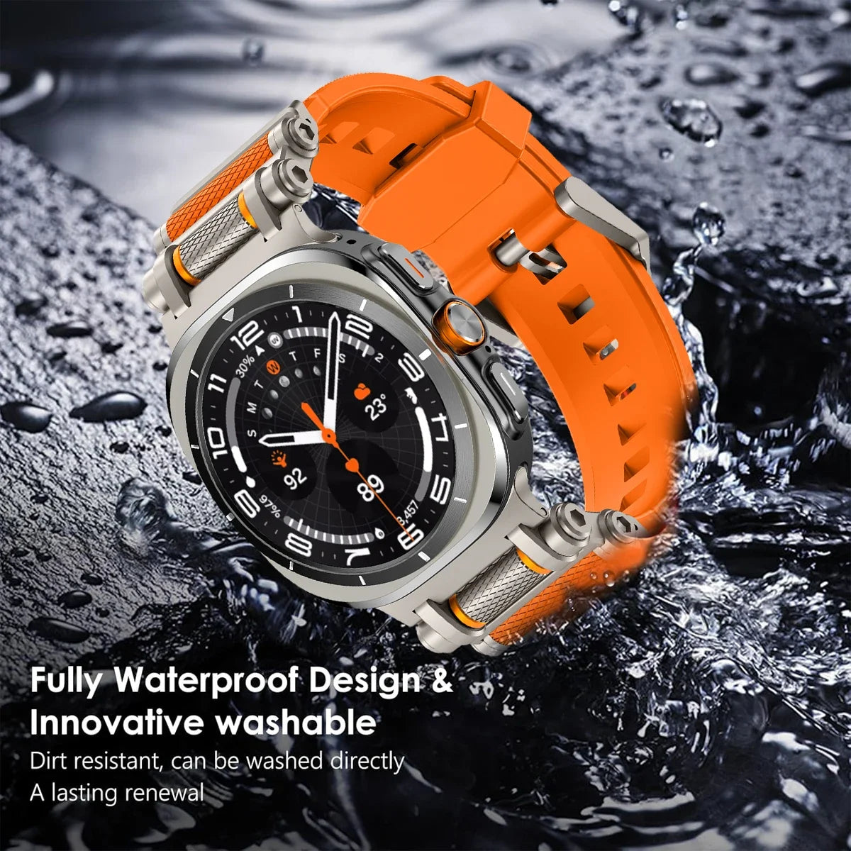 Luxury Silicone Sport Band for Galaxy Watch Ultra 47mm | No Gaps Design