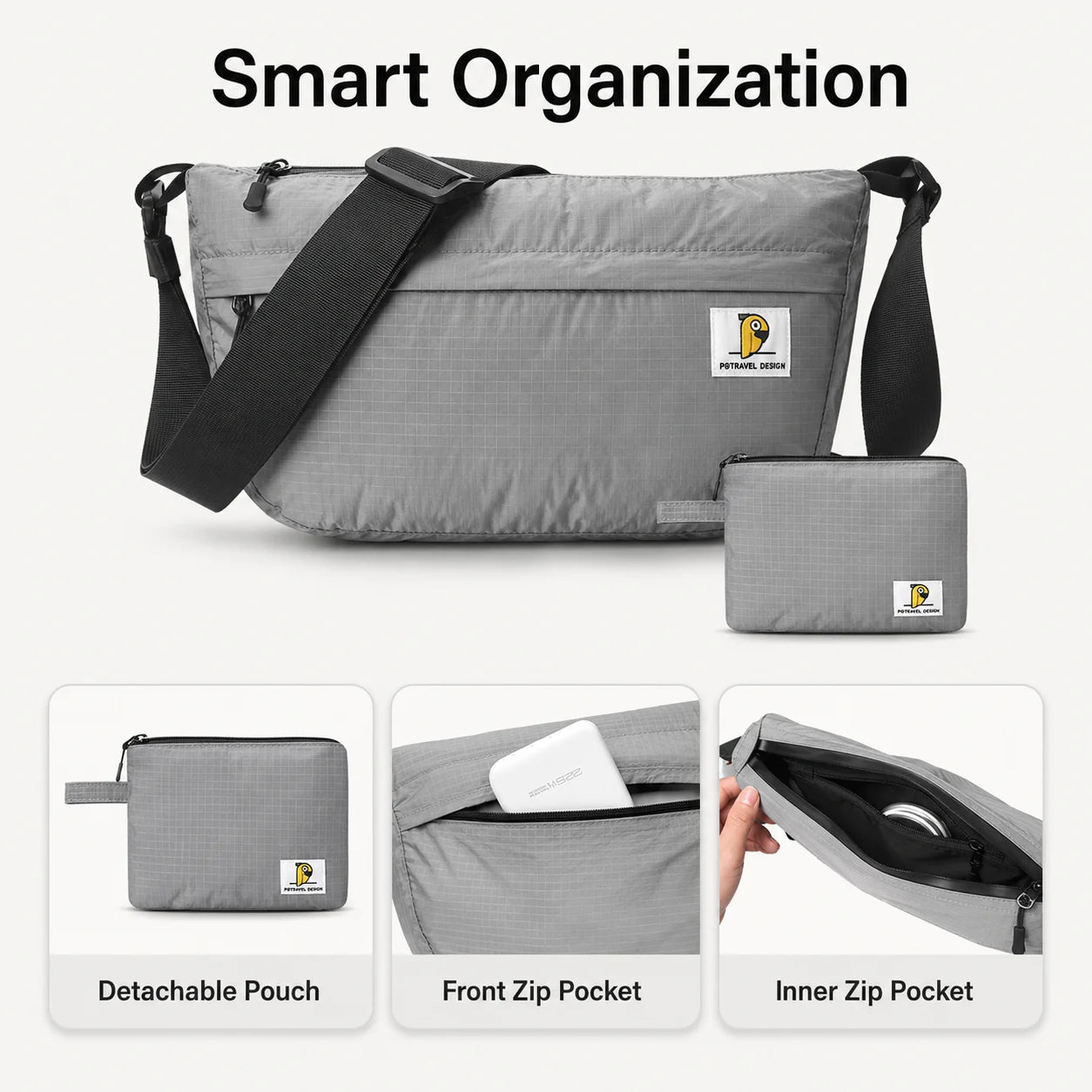 Ultralight Waterproof Crossbody Sling Bag for Travel & Daily Use