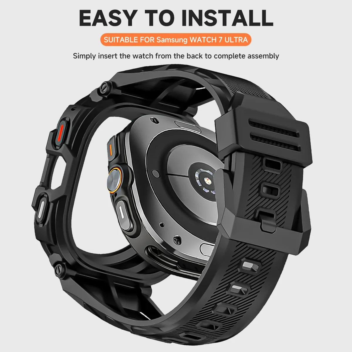 All-in-One Silicone Strap & Case for Galaxy Watch 7 Ultra