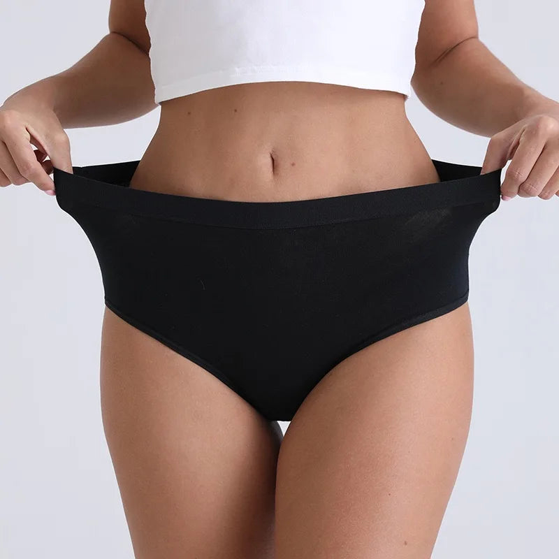 Plus Size High Waist Cotton Briefs for Women | Breathable Comfort