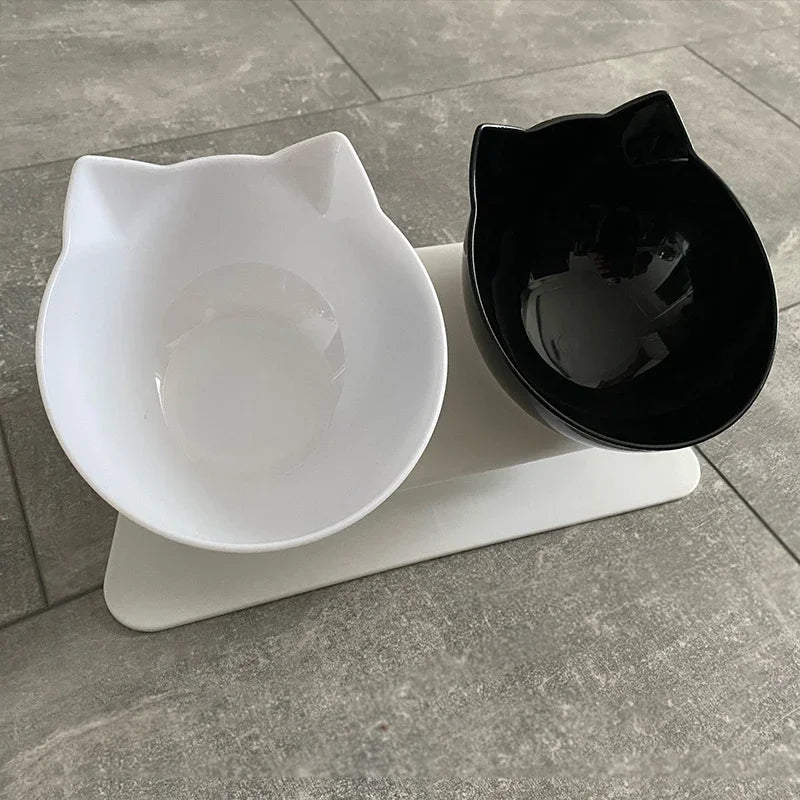 Non-Slip Double Pet Bowl with Stand | Ideal for Cats and Dogs