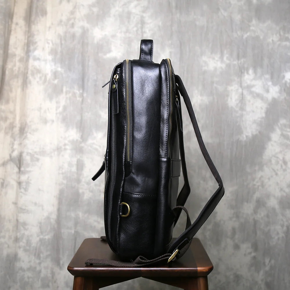 Vintage Leather Men's Backpack | Large Capacity Casual Laptop Bag