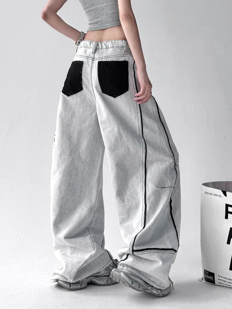 Vintage Wide Leg Denim Jeans for Women | Retro Streetwear Style 2026