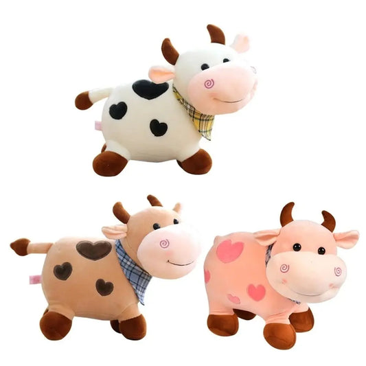 Cute Cow Plush Toy | Soft Kawaii Animal Decor for All Ages