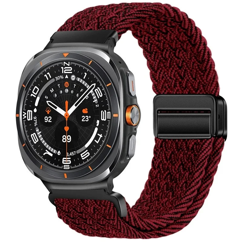Nylon Braided Loop Strap | Magnetic Sport Bracelet for Watches
