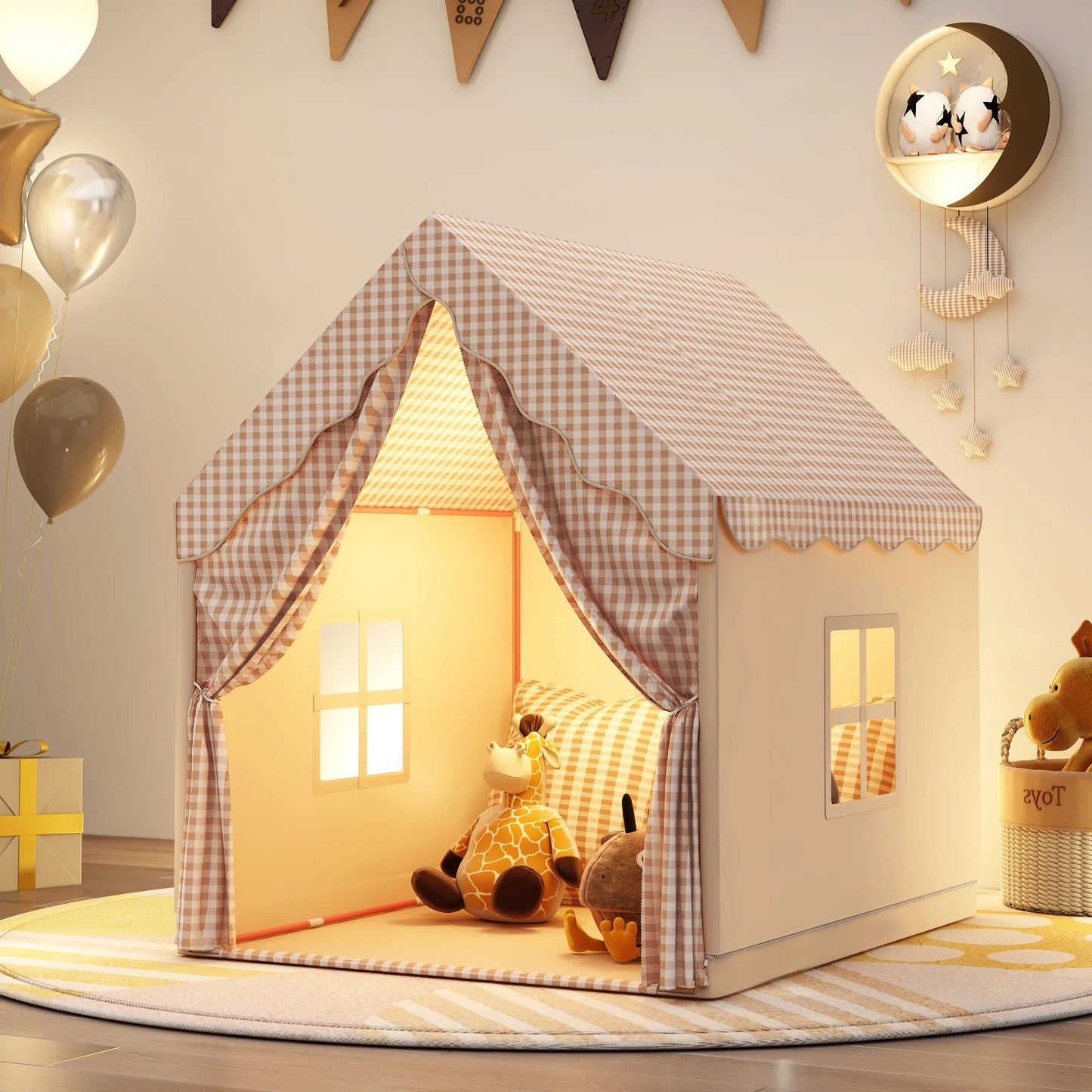 Large Toddler Play Tent | Indoor Outdoor Foldable Playhouse