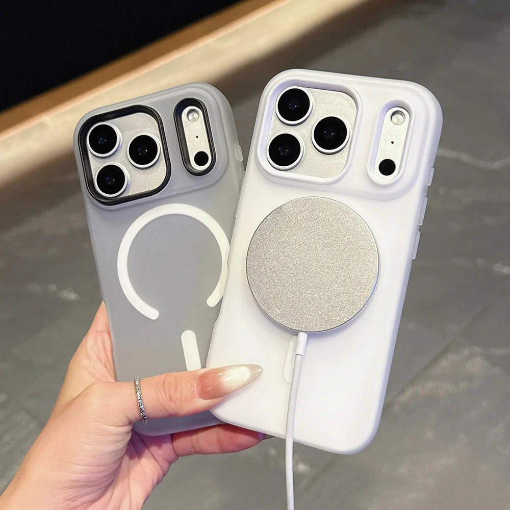 Magnetic Candy Color Wireless Charging Case for iPhone