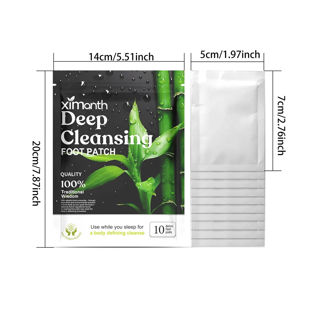 Natural Detox Foot Patches for Stress Relief & Deep Sleep