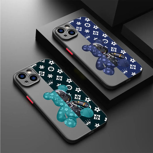 Matte Shockproof Case for iPhone | Luxury Cartoon Design